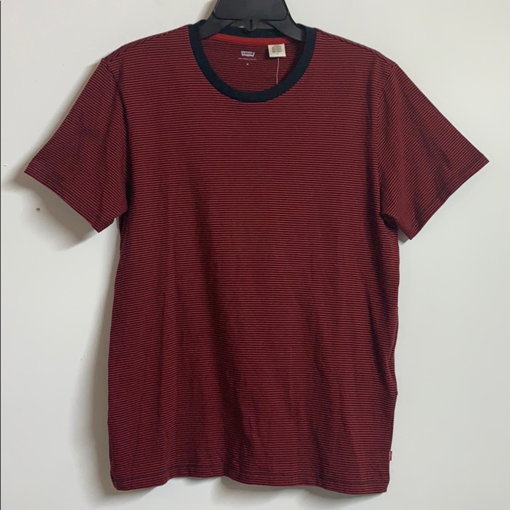 BUNDLE 2 ITEMS FOR $10 Levi’s Black and red stripped shirt size medium